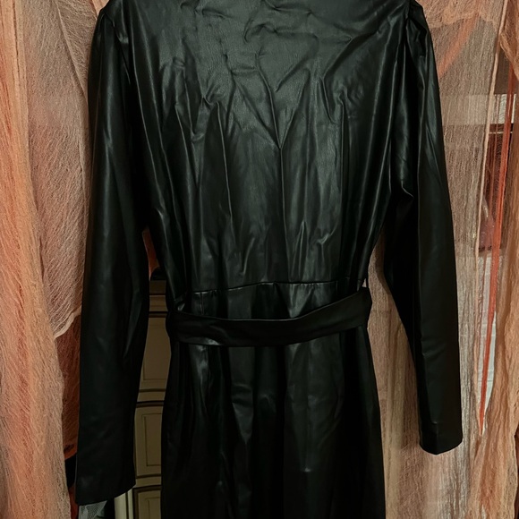 Zara Belted Leather Mini Dress - Picture 2 of 3